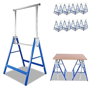 Fiqops 8er Set Metall Klappböcke Höhenverstellbar