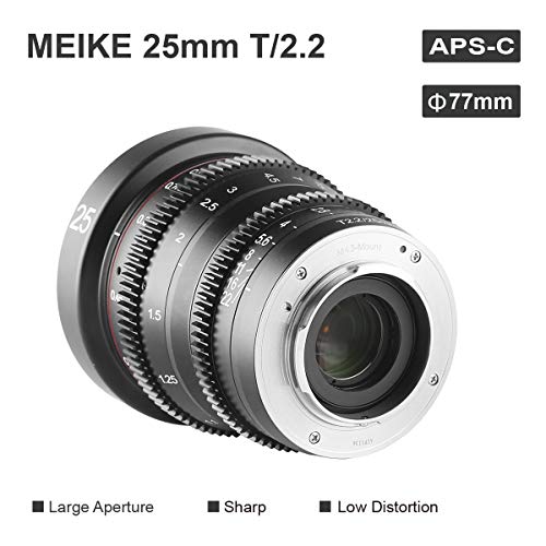 Meke 25Mm T2.2 Large Aperture Manual Focus Low Distortion 4K Mini Cine Lens For Micro Four Thirds Mount Compatible With Olympus Panasonic Lumix Cameras And Bmpcc 4K Zcam E2 Gh5 Gh6 #TOP4