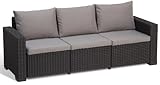 Allibert Lounge Sofa California 3-Sitzer, graphit/cool grey