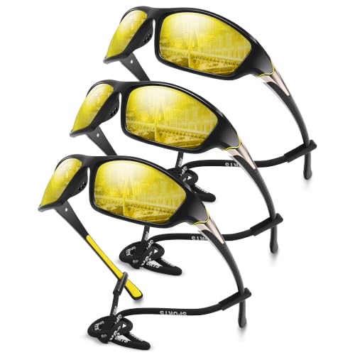 Foliful Polarized Sports Wrap Around Sunglasses Men Fishing Running Golf