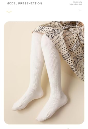 Toddler Little Kids Girls Cable Knit Tights Cotton Soft Pantyhose Leggings Stockings Basis Matching3