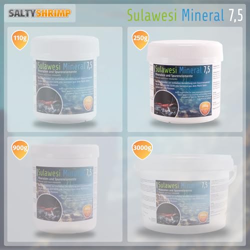 SaltyShrimp Sulawesi Mineral 7,5 | 250g - Sel de Sulawesi pour Le durcissement de l'eau osmosée, de l'eau de Pluie, de l'eau déminéralisée. Favorise la régénération microbienne – vue 6