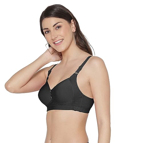 Image of Tweens Lite Wite - Minimiser Medium Padded Cotton Lycra Bra (Plus Size) - Triple Hook - Full Coverage - Wirefree - Seamless T-Shirt Bra