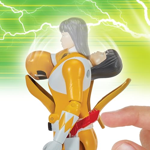 Power Rangers - Auto-Morphin, 2-in-1-Figur mit Gelenken, 15 cm, gelber Ranger – Trini Kwan, für Kinder ab 4 Jahren, PWG071 – Ansicht 5