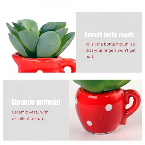 Imanes decorativos mini jarrón de cerámica para refrigerador miniatura 3
