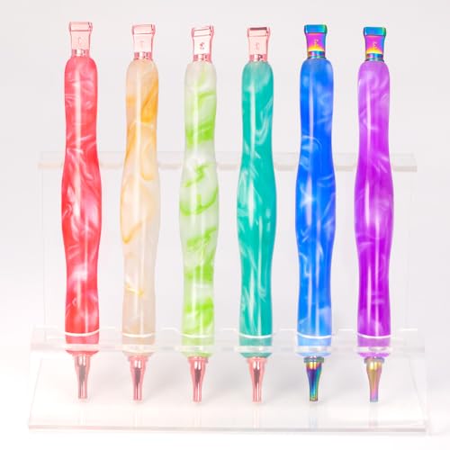 Image of Praise V Do Diamond Painting Art Drill Pen Kit with Screw Steel Rose Metal Tip Nibs Placers Roller Tool Accessories, Ergonomic Diamond Art Pen for 5D Diamond Paint Bead Dot Aqua Green