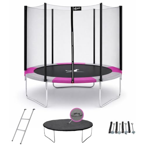 Kangui - Trampoline Rond Ø300cm avec Filet, échelle, bâche et kit d'ancrage - RALLI 300