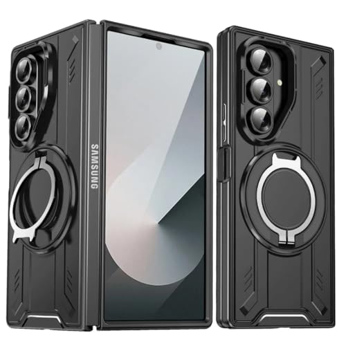 Coque Galaxy Z Fold7 antichoc robuste avec anneau magnétique et béquille TPU PC