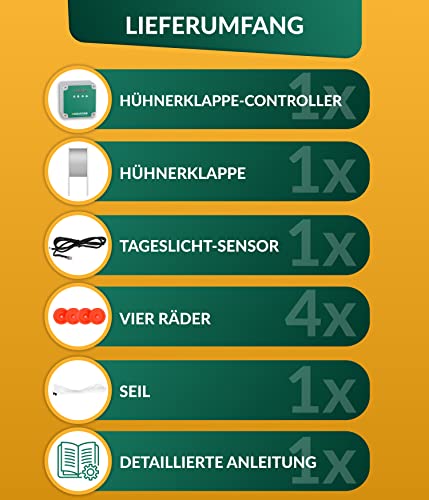 Agrarzone Porta automatica per pollaio con cursore...