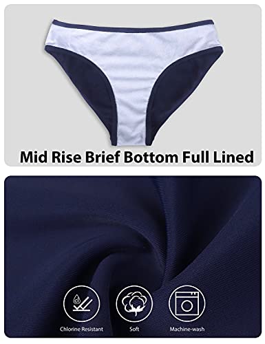 image for BALEAF Women's Modest Full Coverage Tankini Swimsuits Sporty Surfing T