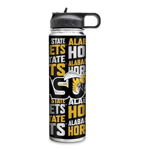 Rico Industries NCAA Alabama State Hornets 22oz Stainless Steel Tumbler with Lid - Great for Coffee, Tea, Water or Cocktails