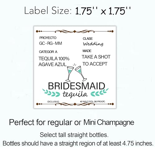 Calcomanías de tequila para botellas de boda, etiquetas autoadhesivas para padrino de boda 2