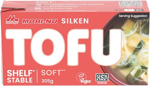 MORI-NU Tofu weich - Weicher Seidentofu aus Sojabohnen - Ideal für Vorspeisen Snacks Dips & Saucen - Vegan und Glutenfrei - 1 x 305g