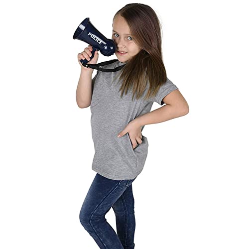Liberty Imports Police Officer Megaphone Kids Toy SWAT Cop Pretend Role Play Costume Gear Accessories with Siren Sounds for Cosplay - Thumbnail 6