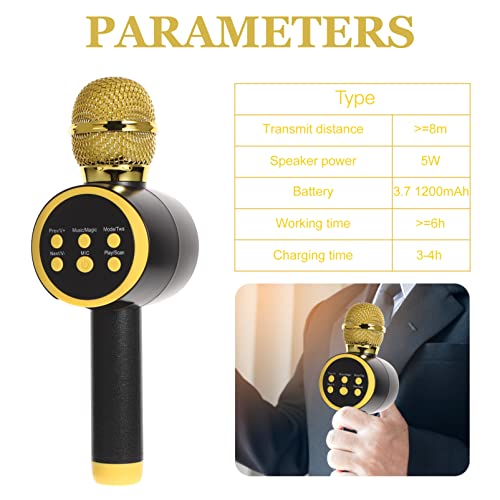MILISTEN Microfone Fio de 3 Peças Com Alto- Falante de Karaokê Microfone de Karaokê Fio Portátil Mic