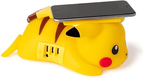 Estación de carga inalámbrica Pokémon de inducción y USB para teléfonos inteligentes Android y iPhone de Apple