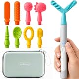 KidBloom Kit moteur oral avec 9 embouts en silicone texturé, anneau de dentition vibrant à...