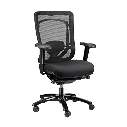 Eurotech Seating Monterey Fabric Seat & Mesh Back Chair, Black