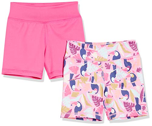Amazon Essentials Toddler Girls' Stretch Active Short, Pack Of 2, Pink Toucan, 4T #TOP15