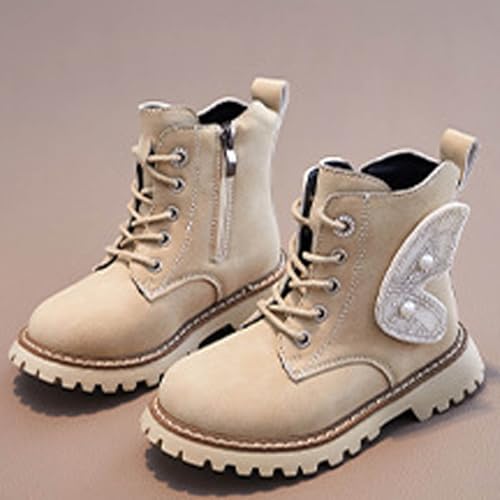 Girls Combat Ankle Boots Cowboy Cowgirl Western Side Zipper Booties Hiking Outdoor Waterproof Lace-up Mid Calf Boots2