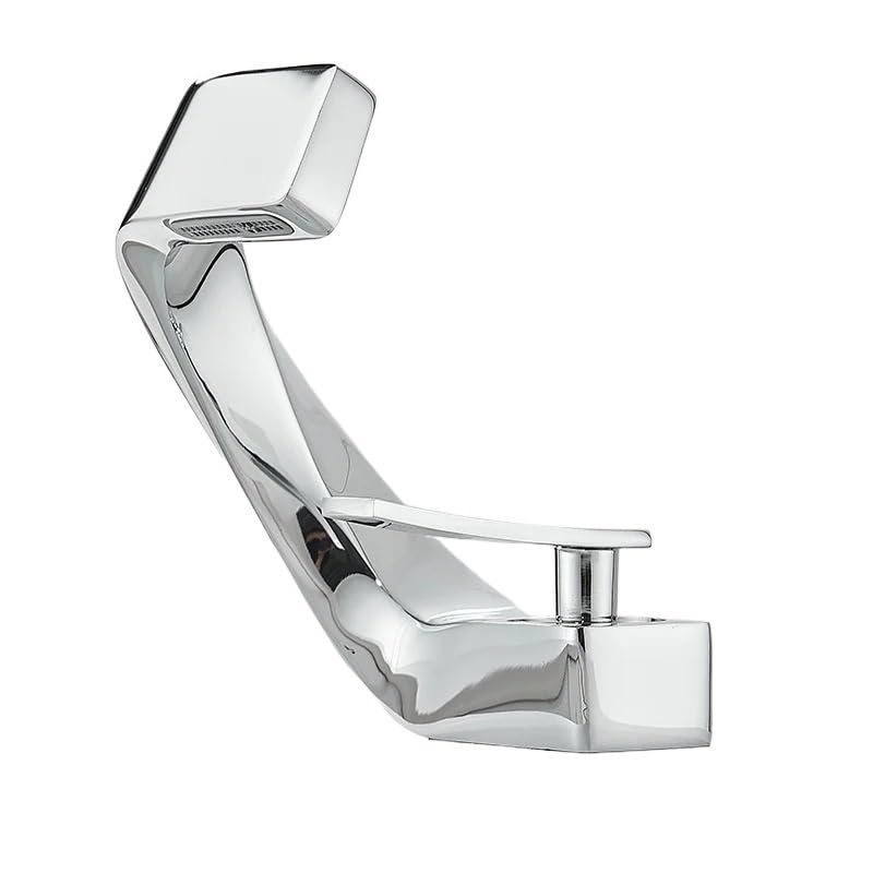 Grifo de lavabo montado en cubierta baño, grifo fregadero negro, agua un solo orificio, mezclador Salle De Bain Mitigeur frío y caliente Para Uso en Baños y Cocinas(Chrome,G1/2)