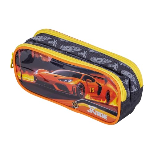 BRW Estojo Escolar 2 Divisorias Carros Xtreme Preto