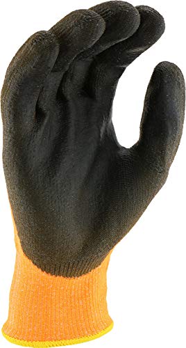 West Chester Zone Defense 703Copb Hppe Shell Gloves – [Pack Of 12] Orange, Large, Black Polyurethane Palm Gloves, Level 2 #TOP1