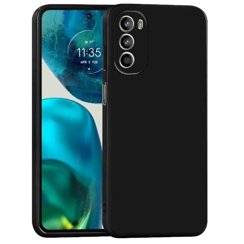 Image of Back Cover for Motorola Moto G62 5G | Full Camera Protection | Premium Liquid Silicon Case | Flexible Bumper Case for Motorola Moto G62 5G (Black)