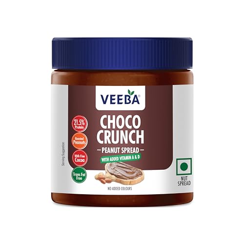 Image of Veeba Choco Crunch Peanut Spread with added Vitamin A&D (340g)