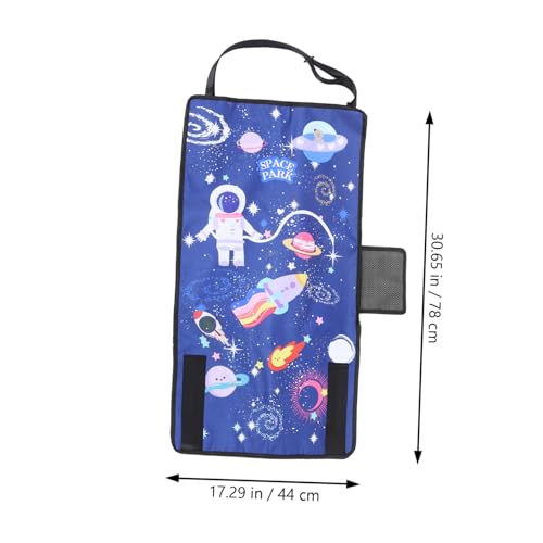 Extensor de asiento de avión textil premium con diseño estrella azul 2