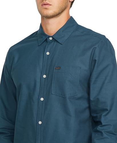 Image of Volcom Men's Long Sleeve Woven Button-up Shirt, Casual Or Dress Shirt for Work & Everyday Wear