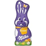 Milka - Lapin en Chocolat au Lait Croustillant - Chocolat de Pâques - Idée Cadeau - Chocolat à Offrir - Au Lait du Pays Alpin - Cacao 100% Durable - 1 x 90 g
