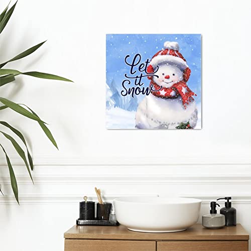Plaque en bois Let It Snow cadeau pendaison de crémaillère - 7
