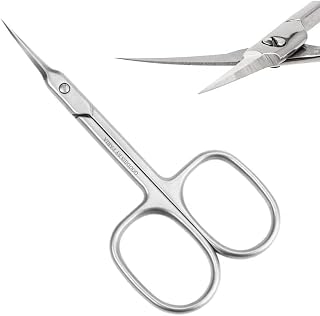 Accessory High Grade 440C Japanese Steel Cuticle Scissors With Sharper Edge, Grooming Precise Pointed Tip , Women and Men Manicure, Pedicure, Eyebrow, Nail Trimming, Eyelash, Dry Skin Matte Silver