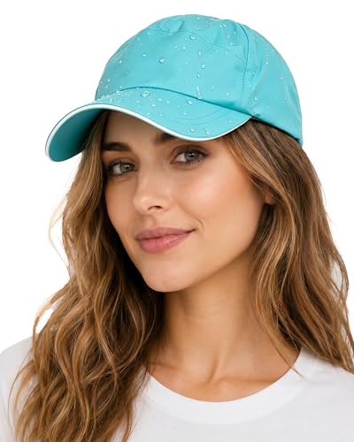 Image of Waterproof Baseball Cap for Men Women, UPF 50+ Breathable Quick-Dry Rain Hat for Running Golf Hiking