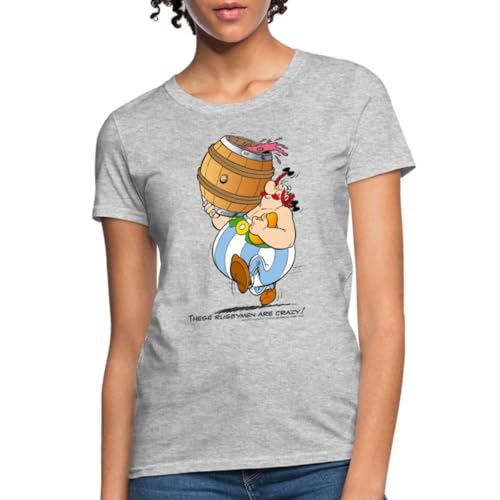 Spreadshirt Asterix & Obelix Rugbymen Women's T-Shirt Heather Gray