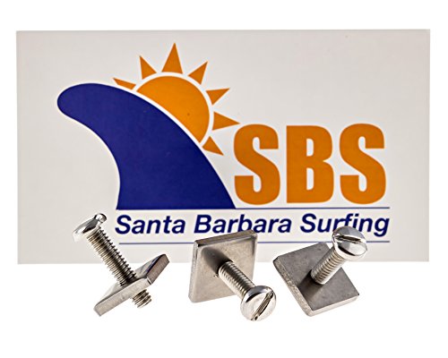 Santa Barbara Surfing SBS - Stainless Steel Longboard Fin Screw & Plate - Pack of 3 - Thumbnail 5