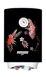 Remson Prime 15 Litres- Glass Line Vertical 5 Star Storage Water Heater (Geyser) -8.2 bar Pressure,Glass Line Inner Tank with 2+7-year warranty by Remson Prime (Designer)) (GL 15L-DESIGNER, BLACK)