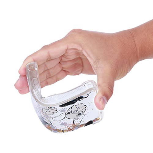 Cotdinforca Iphone 6S 4.7" Case, 3D Cute Painted Glitter Liquid Sparkle Floating Bling Quicksand Shockproof Protective Bumper Silicone Case Cover For Apple Iphone 6 / 6S. Liquid - Gold Dog #TOP4