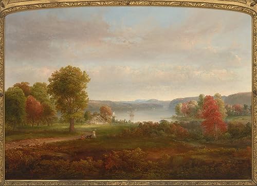 Peinture sur Toile Vue sur l'Hudson en automne par Doughty Décoration Chambre 60x90cm