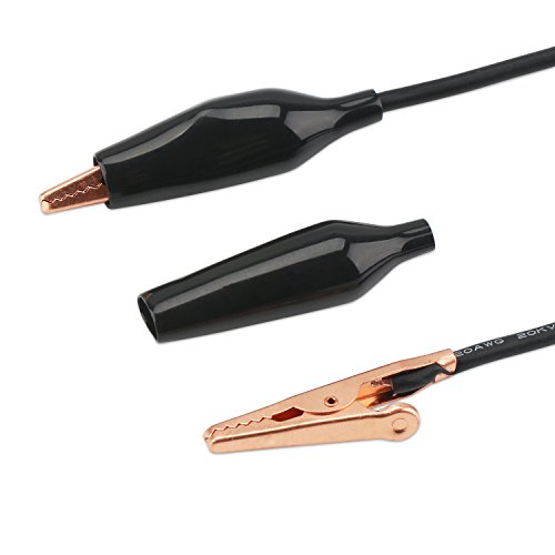 Image of DROK Jumper Wires with Alligator Clips Electrical - 6pcs 45mm Large Pure Copper 19.6 inches /50cm Test Leads with Alligator Clips for Multimeter Electrical Testing