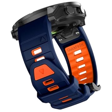 OVERSTEP Compatível com pulseiras de relógio Fenix 8 de 51 mm, pulseira de silicone macio de 26 mm para smartwatch Garmin Fenix 5X/Fenix 5X Plus/Fenix 6X/Fenix 6X Pro/Fenix 7X/Fenix 7X Pro (safira,
