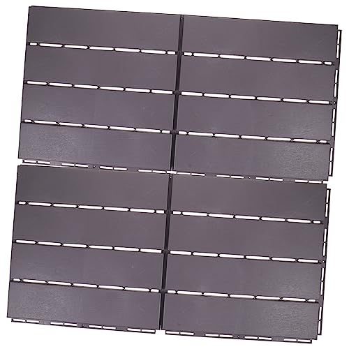 iplusmile 4pezzi Piastrelle per Terrazze ad Incastro Pavimenti per Esterni in Plastica Piastrelle per Patio Finto Legno Decorazioni per Spazi Esterni e Balconi Materie Plastiche ad Alta