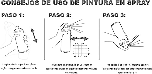 Miniatura 5 de Various Pintura Spray Negro Mate De 400 Ml Adecuado Para Las Superficies De Metal, Madera Y Plástico Pack De 4 Unidad