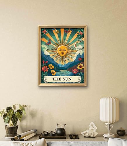 Image of Leczany Cross Stitch Patterns Stamped Kit for Beginners | Embroidery Supplies DIY Craft Kit Needlepoint for Adults Starter | 11CT, 3 Strands | The Sun 15.8x20.1 inches