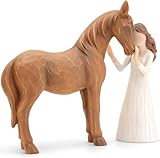 【Matériaux de Haute Qualité】Cette statue d'ange avec cheval et fille est fabriquée en résine de haute qualité. Ces ornements de cheval et de fille, ainsi que la décoration de cheval et d'ange western, présentent des détails délicats, des couleurs vives et un savoir-faire de haute qualité - la décoration parfaite pour votre maison.