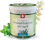 SwissMedicus - bálsamo de caballo con enfriamiento de cáñamo - crema de masaje para músculos y ligamentos - ideal para deportistas - extractos de plantas naturales - uso diario, 250 ml