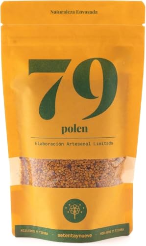 79 Setentaynueve - Polen Multifloral Seco 100% Natural | Recolectado de Flores Silvestres por Abejas | Superalimento Rico en Nutrientes | Formato 200g | Origen Castilla y León | Ideal para el Desayuno