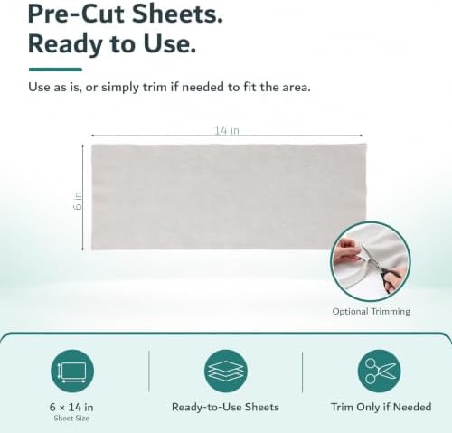 10 Sheets, 6 x 14 in, Silver Infused Moisture Wicking Fabric — 사진 6