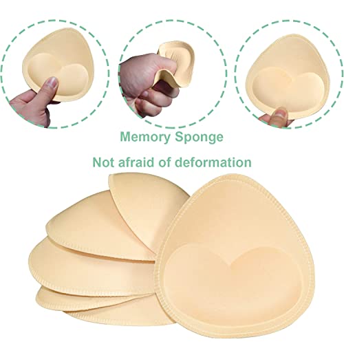 SKENGWEL BH Einlagen Bra Pads herausnehmbaren Sport BH,Bikinis Unterwäsche Einsätze Pads (4 Beige A/B, A/B)